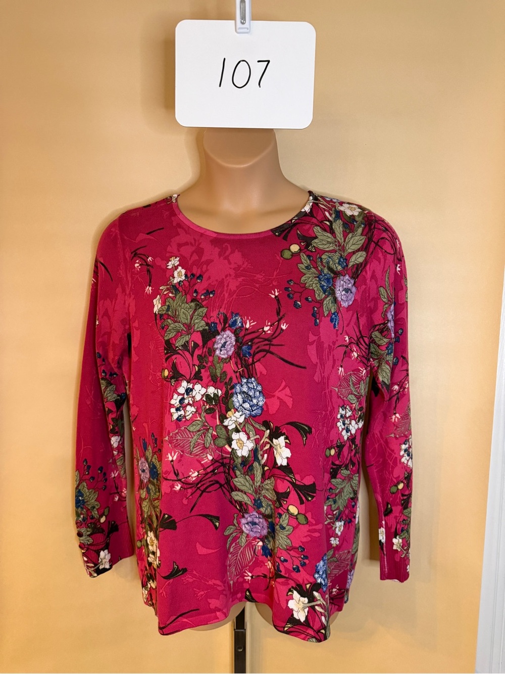 Chico’s Floral Long-Sleeve Top - Pink
